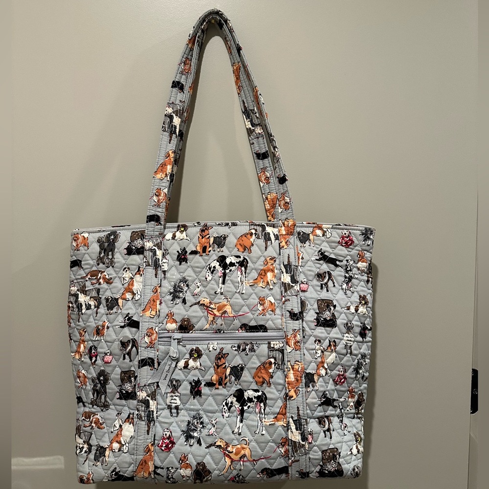 Vera Bradley Large Vera Tote Bag in "Dog Show" Pattern
